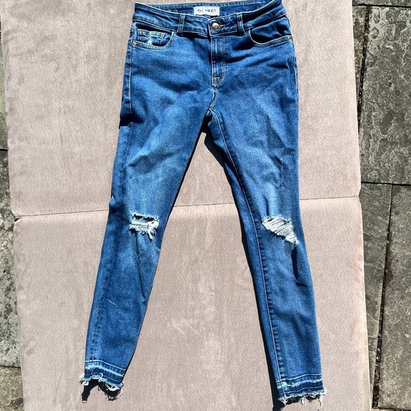 DL1961 Margaux Instasculpt Cracked Ankle Skinny Jeans Size 26 - Picture 8 of 8